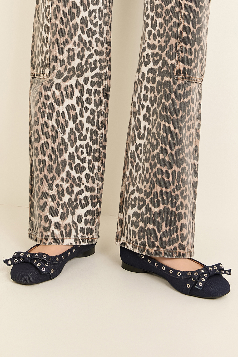 נעלי בלרינה ג'ינס